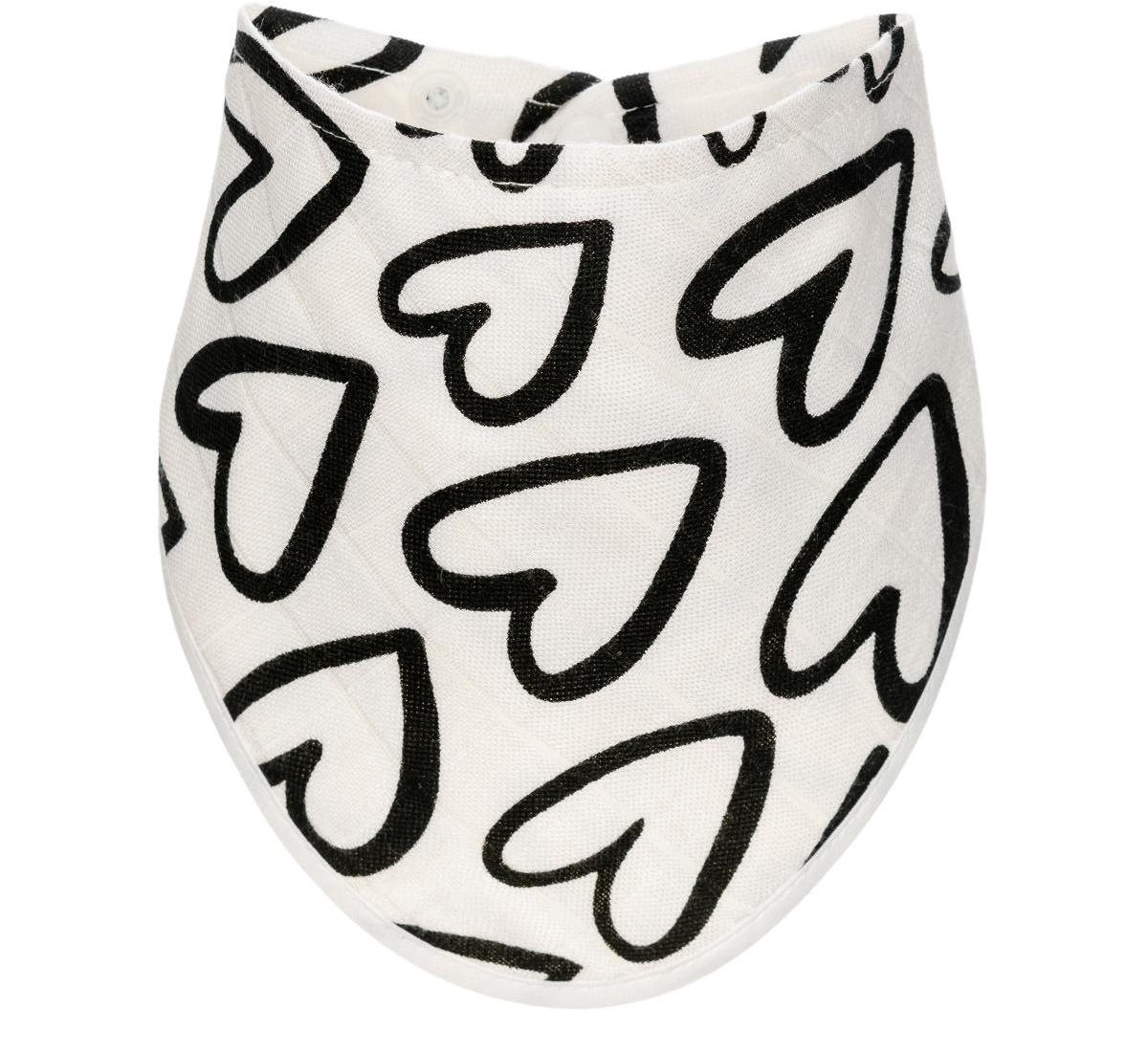 T-TOMI BIO Bambusový slintáček Black hearts