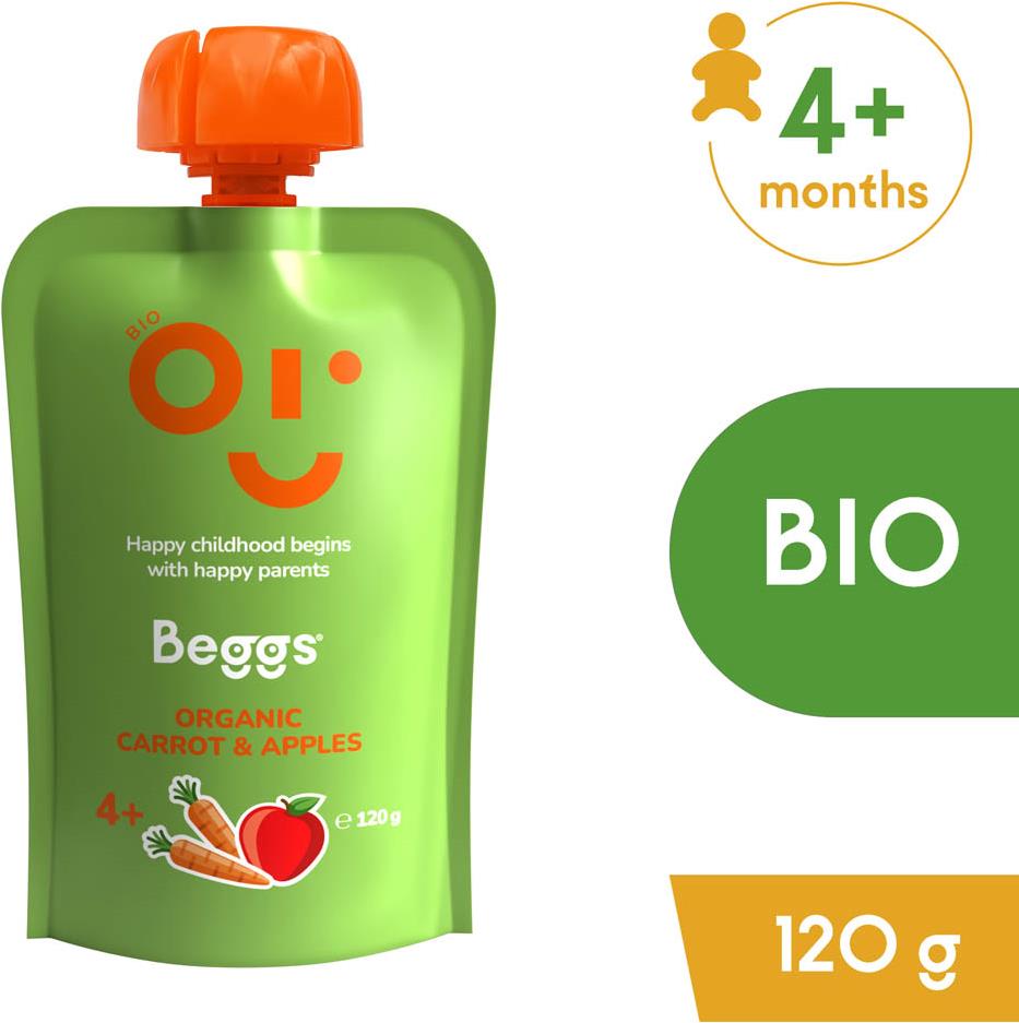 Beggs BIO Mrkev a jablka 120 g