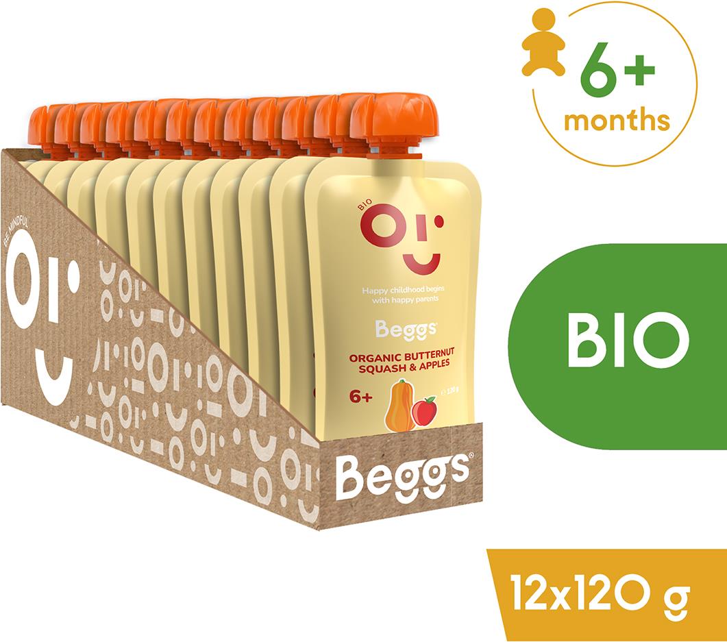 Beggs BIO Máslová dýně a jablka 12× 120 g