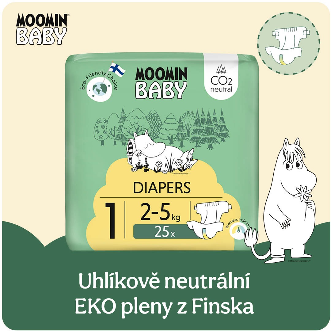 Moomin Baby 1 Newborn 2–5 kg (25 ks)