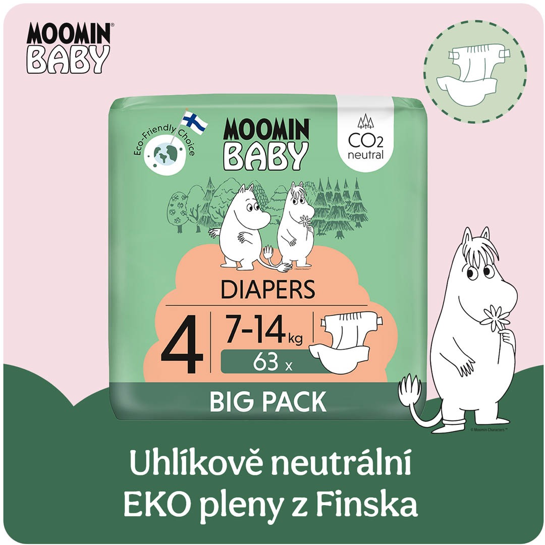 Moomin Baby 4 Maxi 7–14 kg (63 ks)