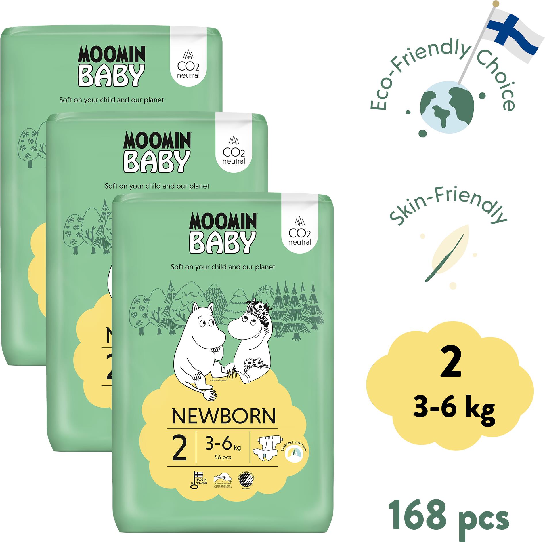 Moomin Baby 2 Newborn 3–6 kg (168 ks)