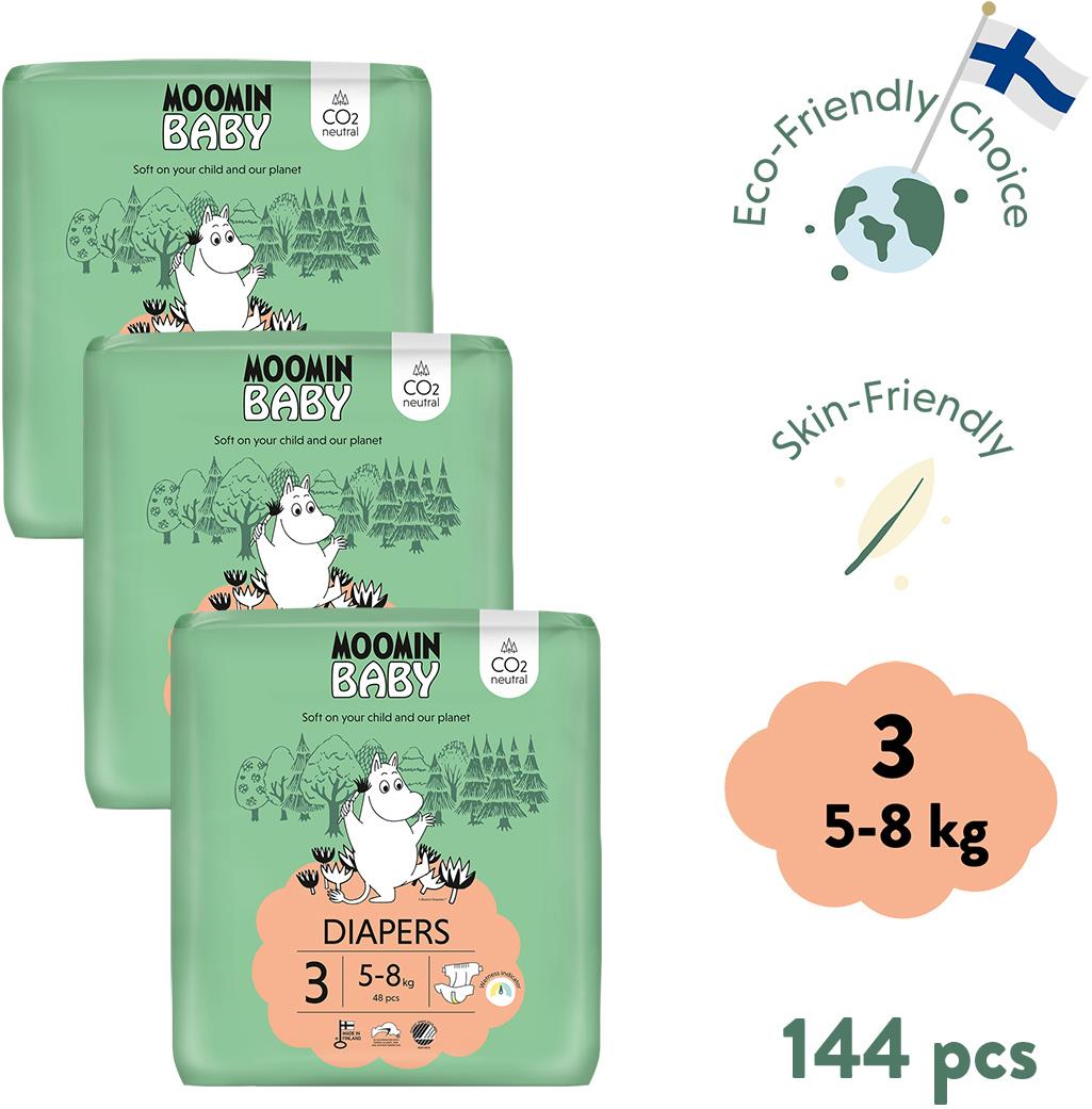 Moomin Baby 3 Midi 5–8 kg (144 ks)