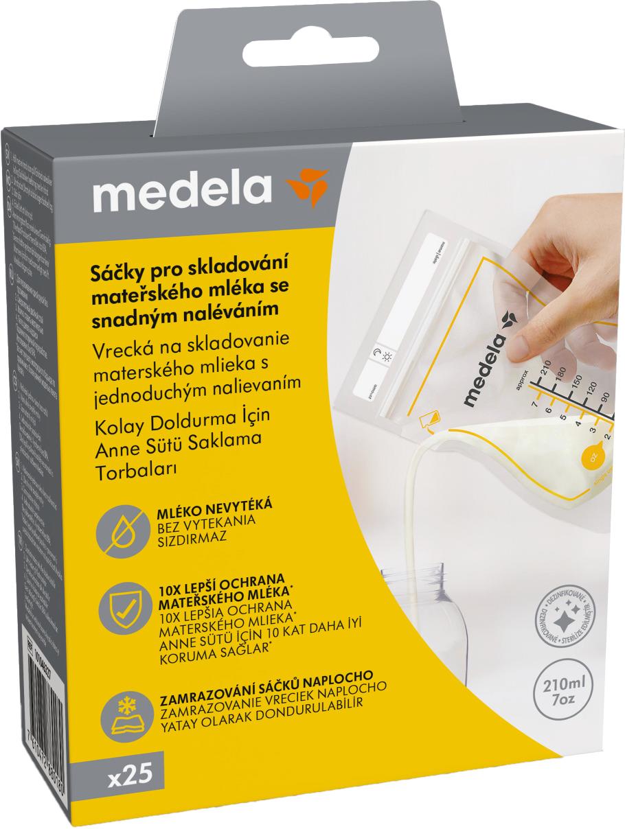 MEDELA Easy Pour sáčky na skladování mléka 210 ml, 25 ks