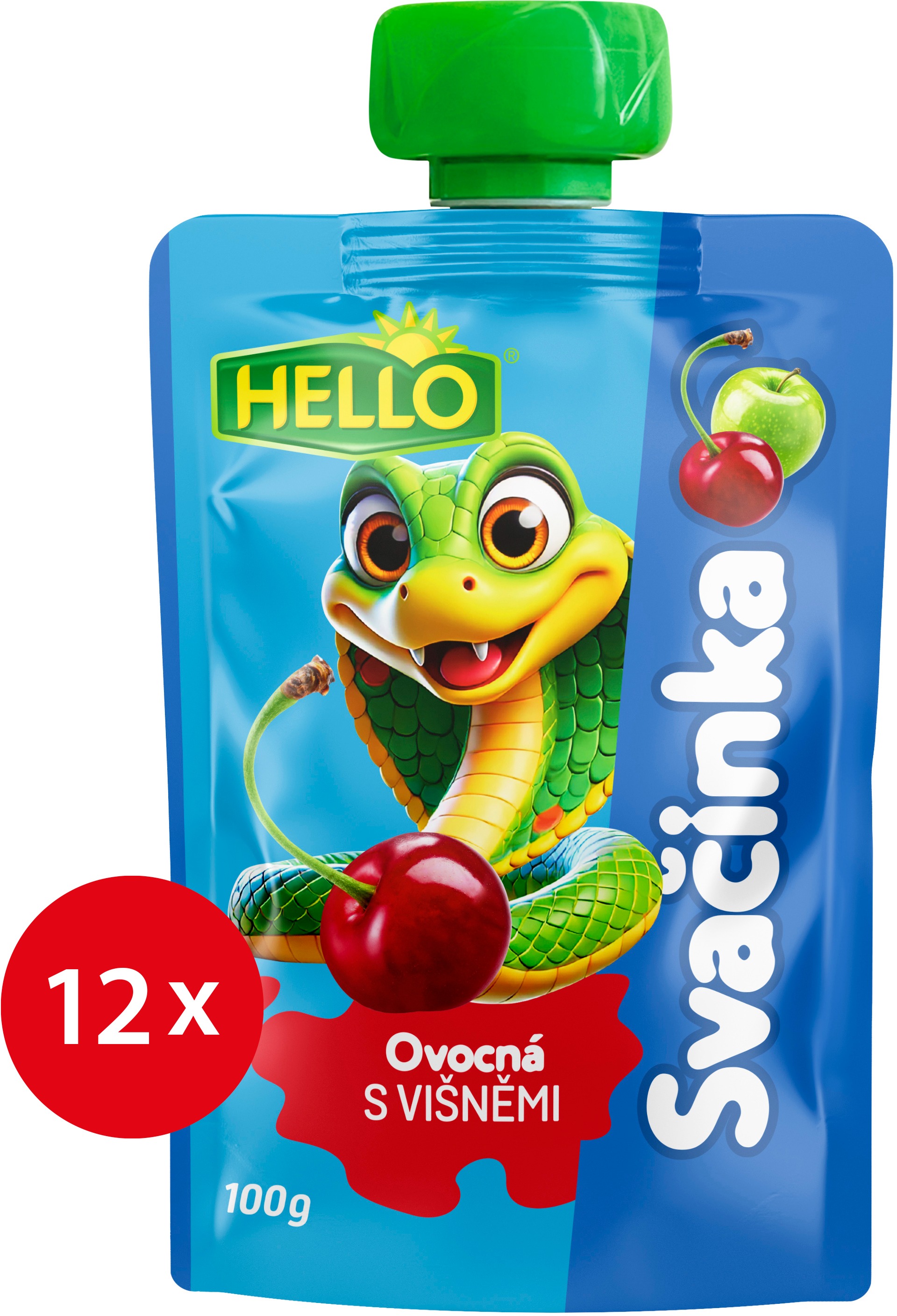 HELLO ovocná svačinka s višněmi 12× 100 g