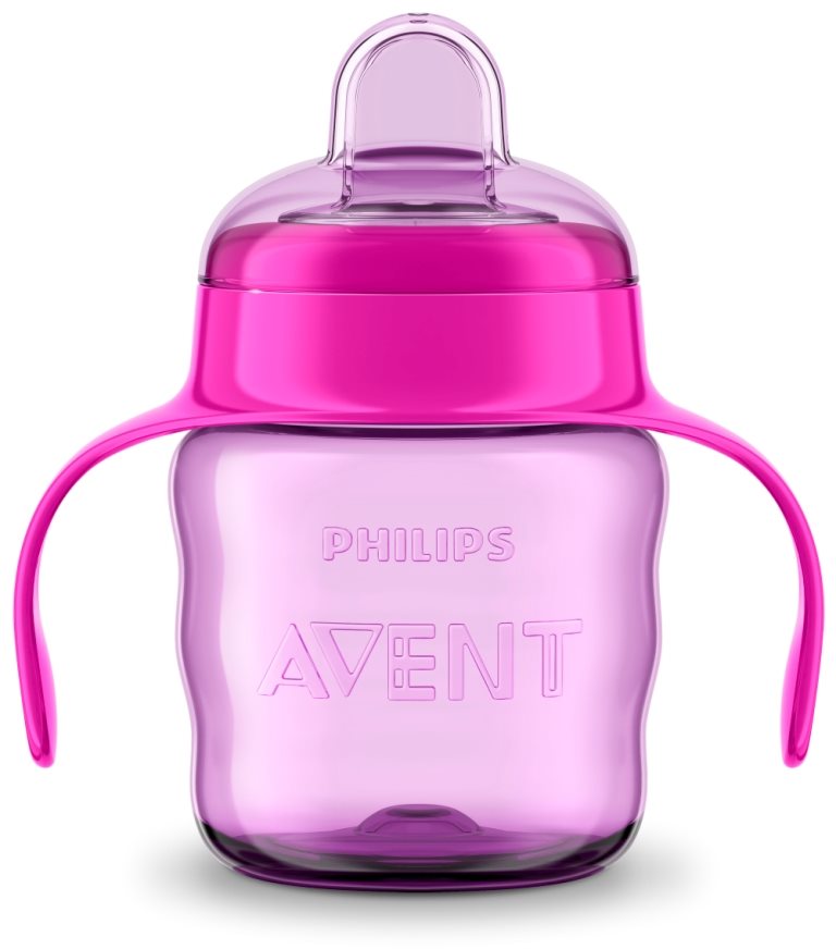 Philips AVENT SCF551/03 Hrneček pro první doušky Classic 200 ml s držadly 6m+ růžový