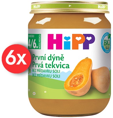 HiPP BIO První dýně od uk. 4.-6.měsíce, 6 × 125 g