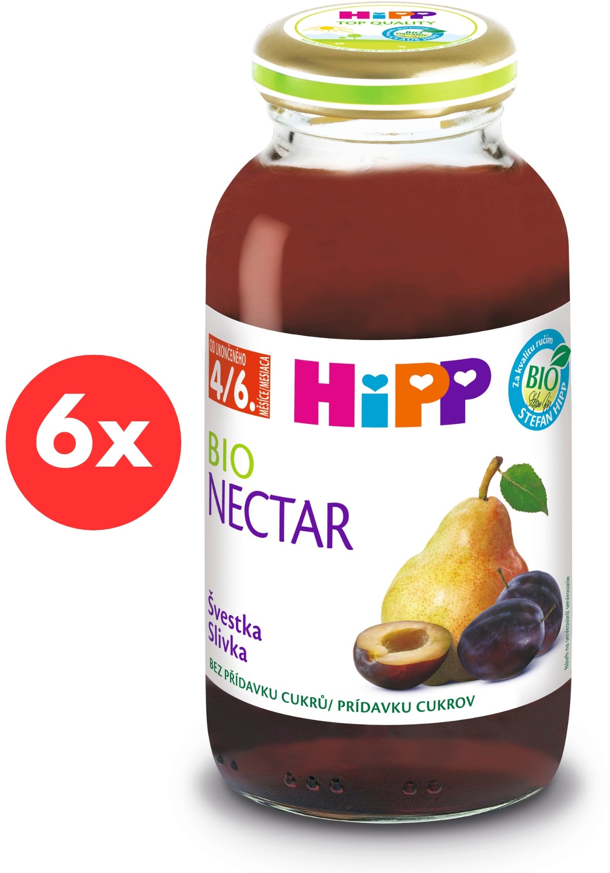 HiPP BIO Švestkový nektar - 6× 200 ml