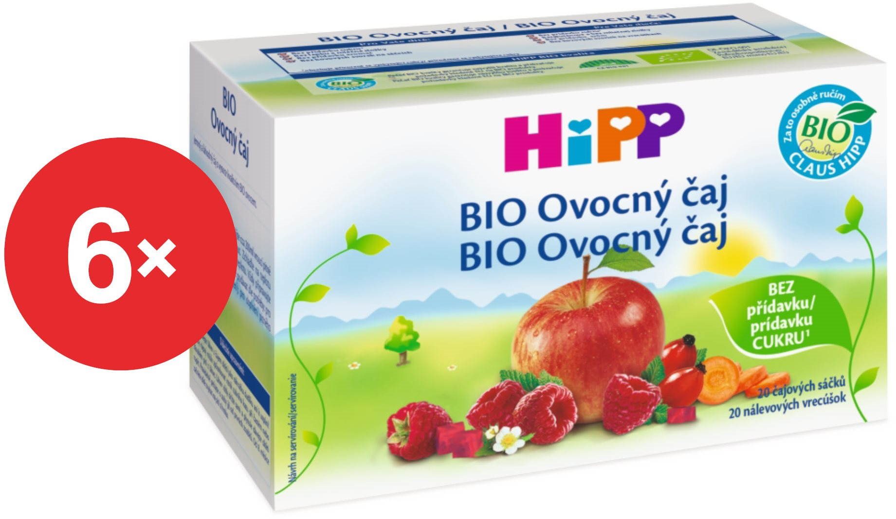 HiPP BIO Ovocný čaj - 6× 40 g