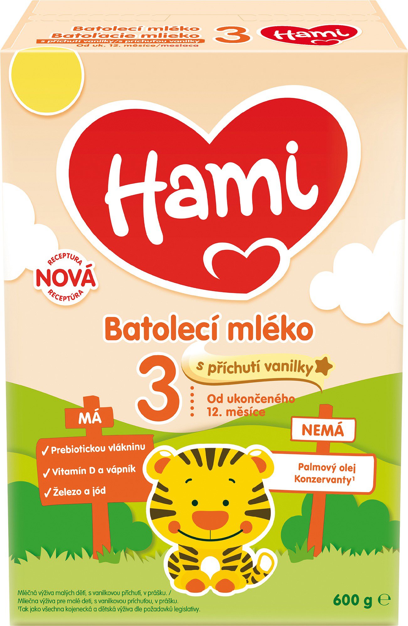Hami 3 batolecí mléko s příchutí vanilky 600 g