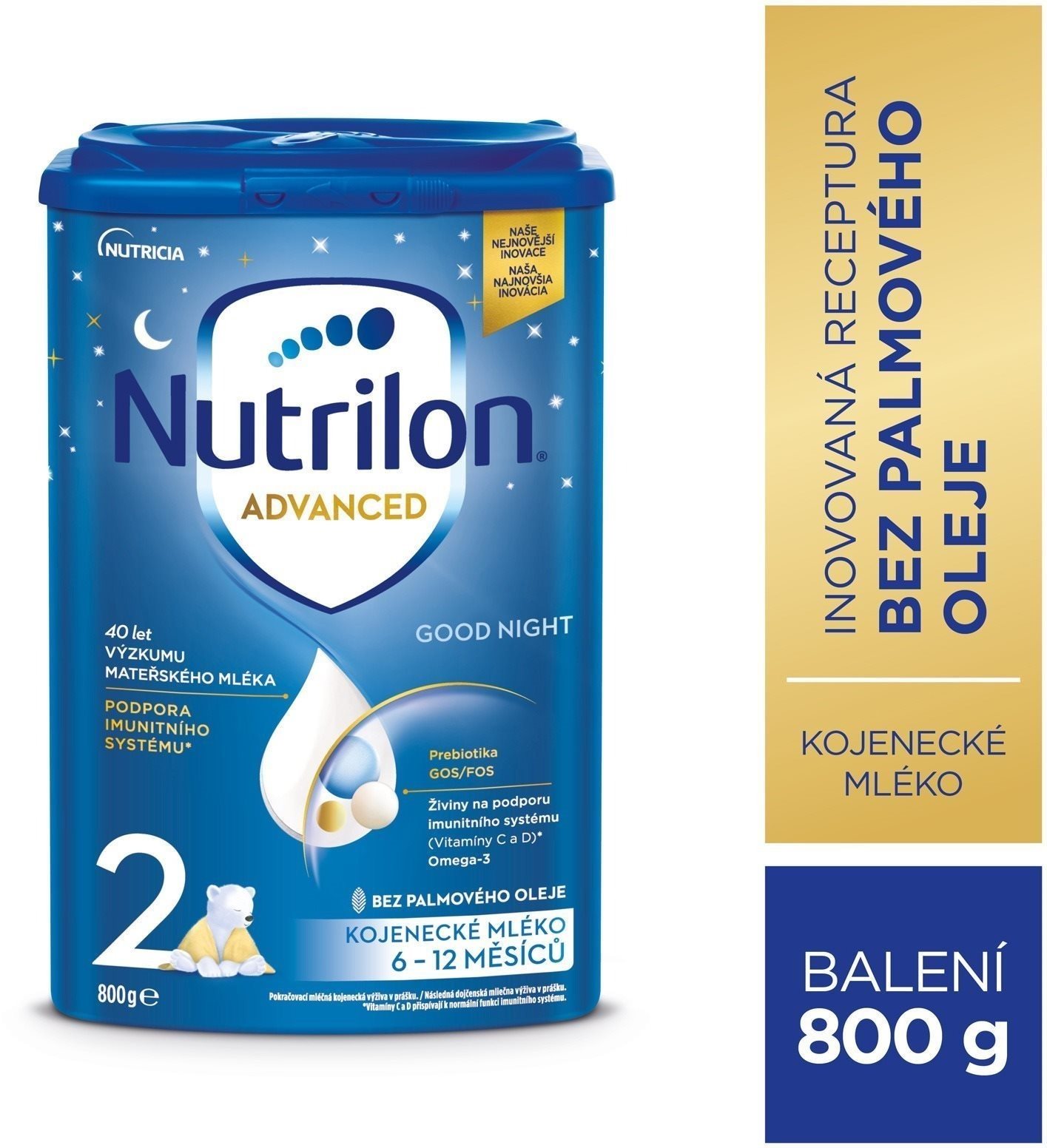 Nutrilon 2 Advanced Good Night pokračovací mléko 800 g, 6+