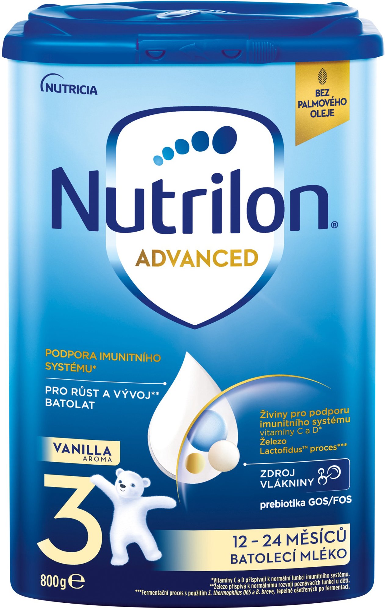 Nutrilon 3 Advanced Vanilla batolecí mléko 800 g, 12+