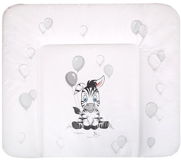 New Baby Přebalovací podložka měkká Zebra bílá 85 × 70 cm
