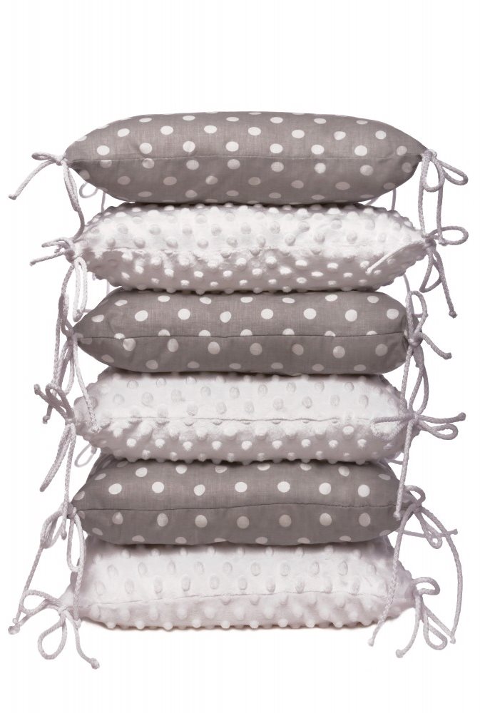 T-TOMI Polštářkový mantinel, grey / dots