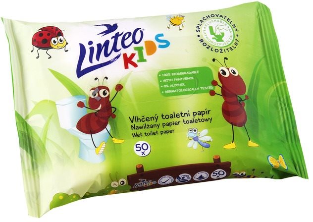 LINTEO KIDS Vlhčený toaletní papír (50 ks)