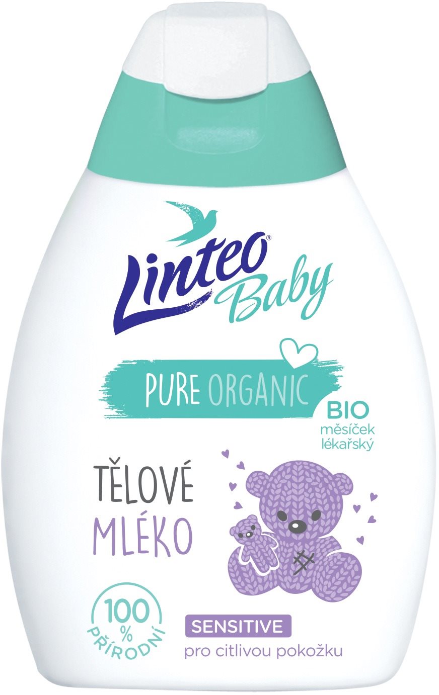 LINTEO BABY Tělové Mléko s Bio měsíčkem lékařským 250 ml