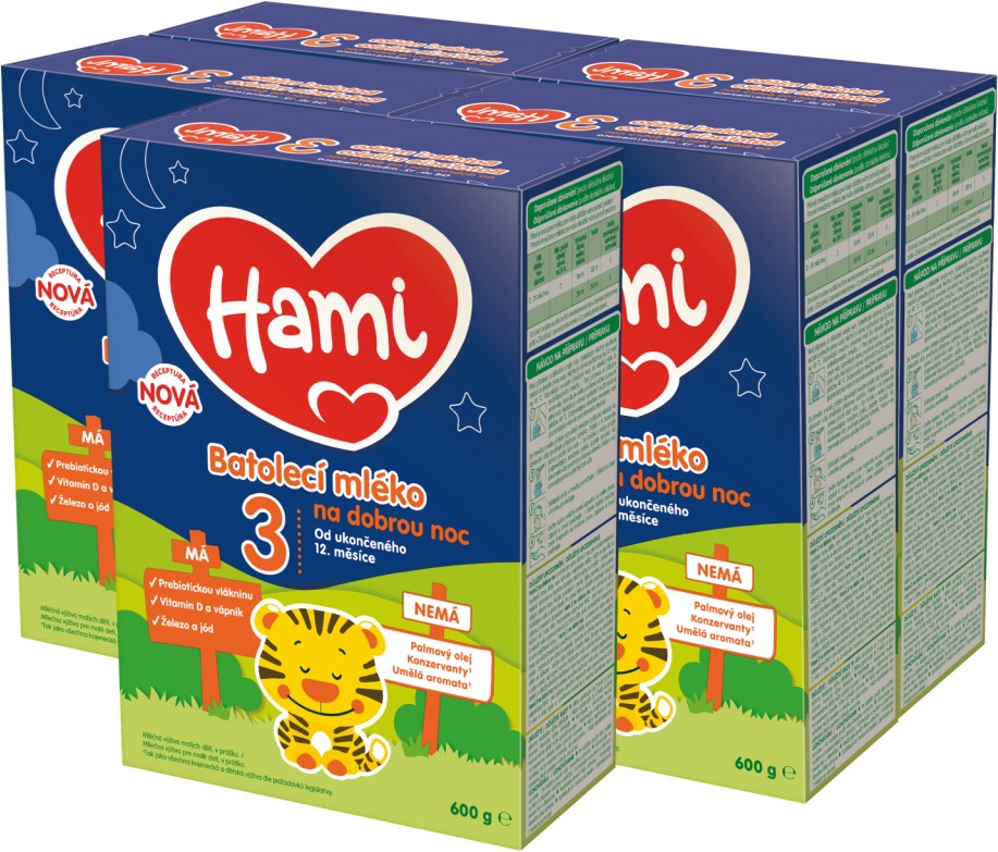 Hami 3 batolecí mléko na dobrou noc 5× 600 g