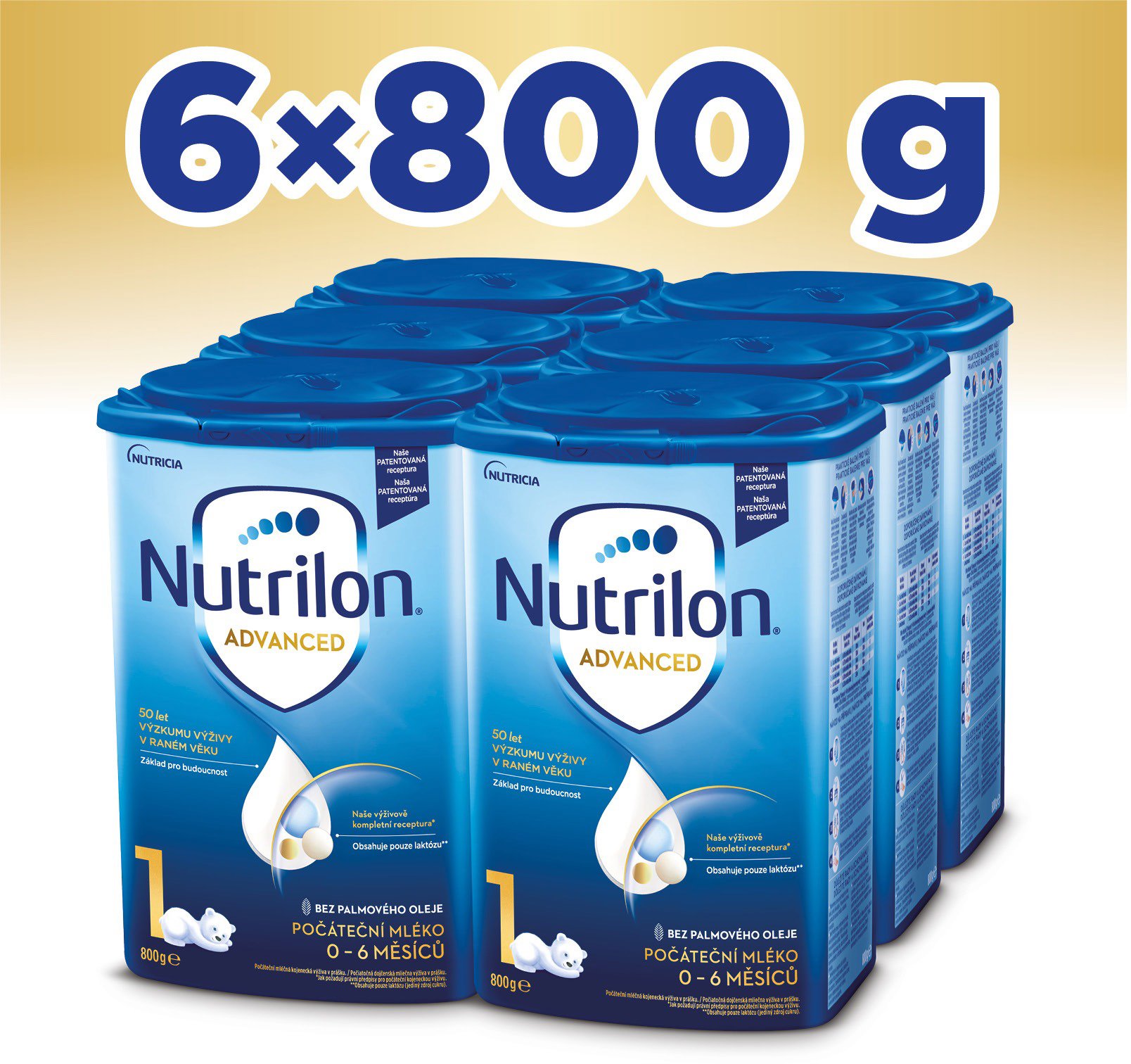 Nutrilon 1 Advanced počáteční kojenecké mléko 6× 800 g, 0+