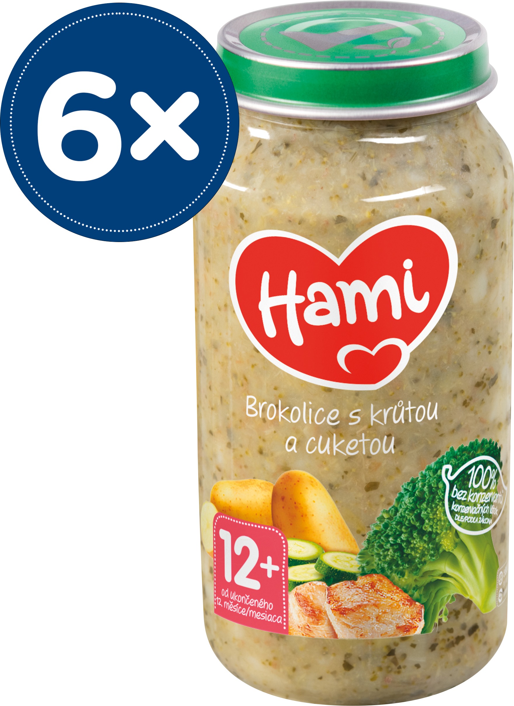 Hami Brokolice s krůtou a cuketou 6× 250 g