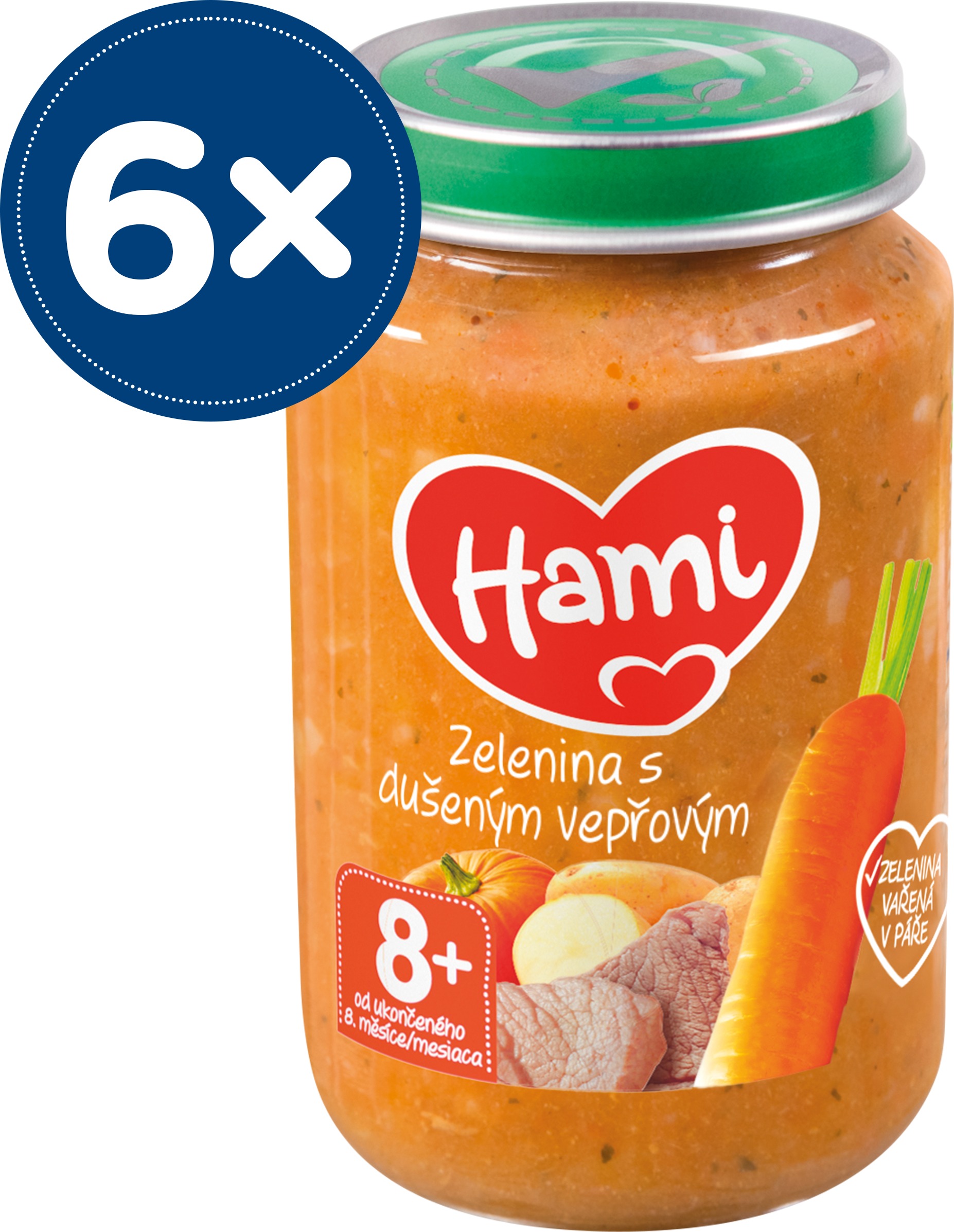 Hami Zelenina s dušeným vepřovým 6× 200 g