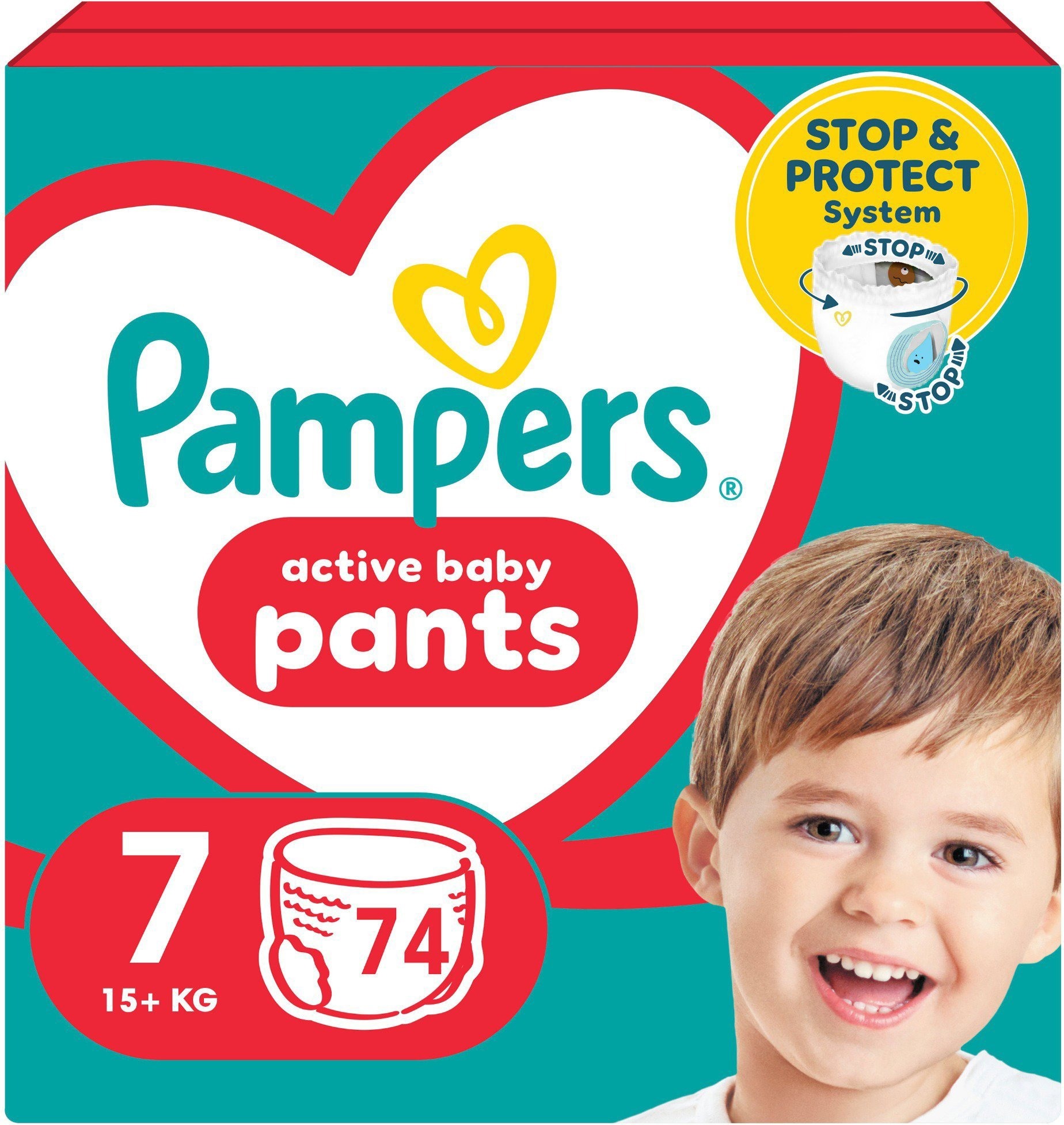 PAMPERS Pants vel. 7 (74 ks) – Mega Pack