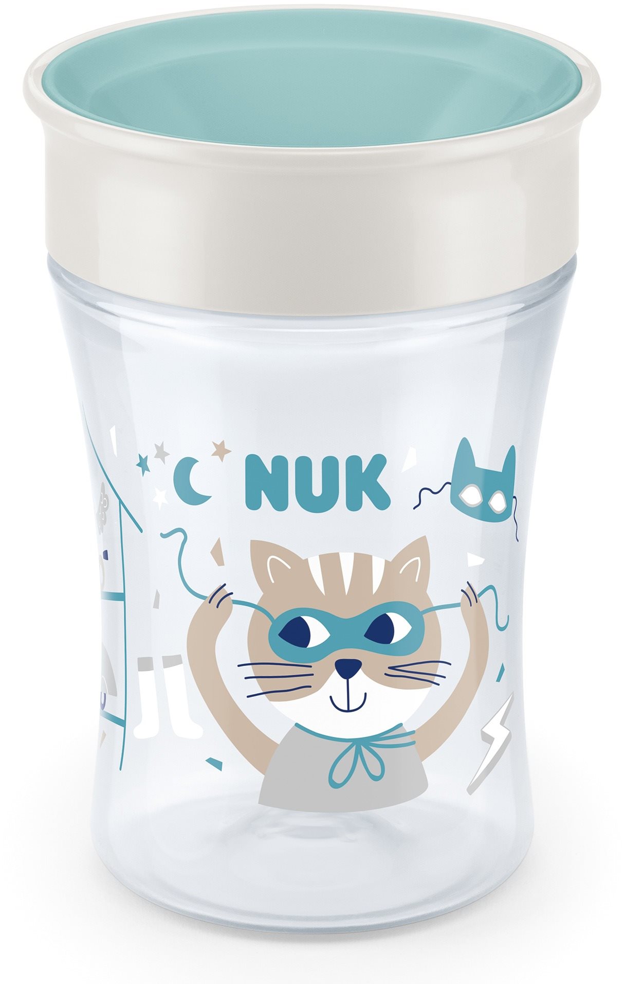 NUK hrnek Magic Cup s víčkem 230 ml - zelená