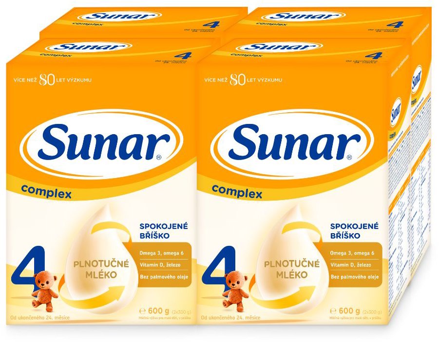 Sunar Complex 4 batolecí mléko, 4× 600 g