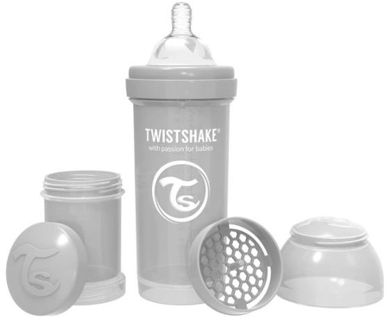 TWISTSHAKE Anti-Colic 2m+ šedá, 260 ml
