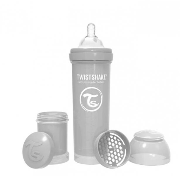 TWISTSHAKE Anti-Colic 4m+ šedá, 330 ml