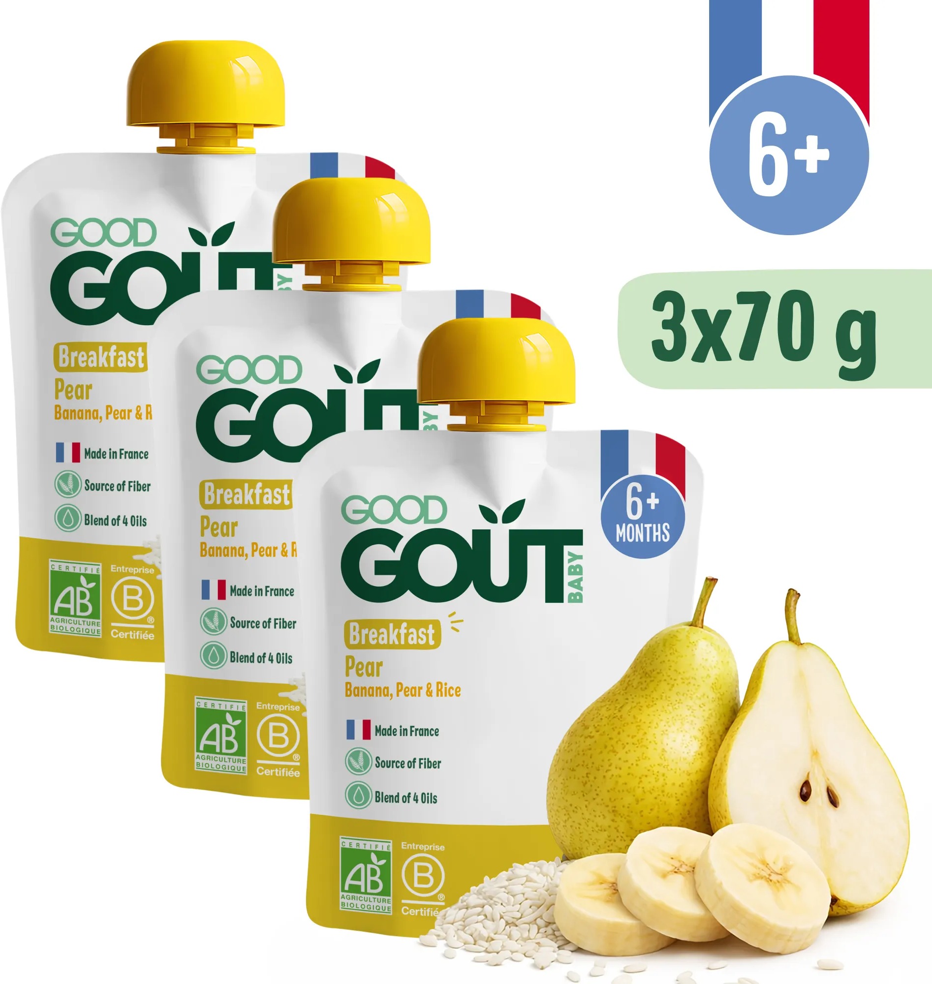 Good Gout BIO Hrušková snídaně 3× 70 g