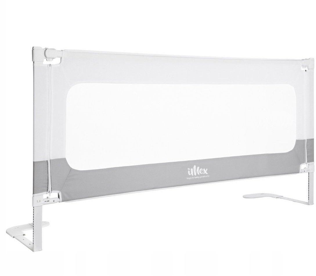iMex Zábrana na postel Smart 140 cm bílo-šedá