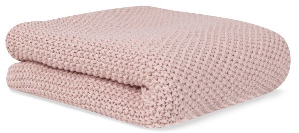 Bonjourbébé Dětská pletená deka organická bavlna 70 × 90 cm, pink