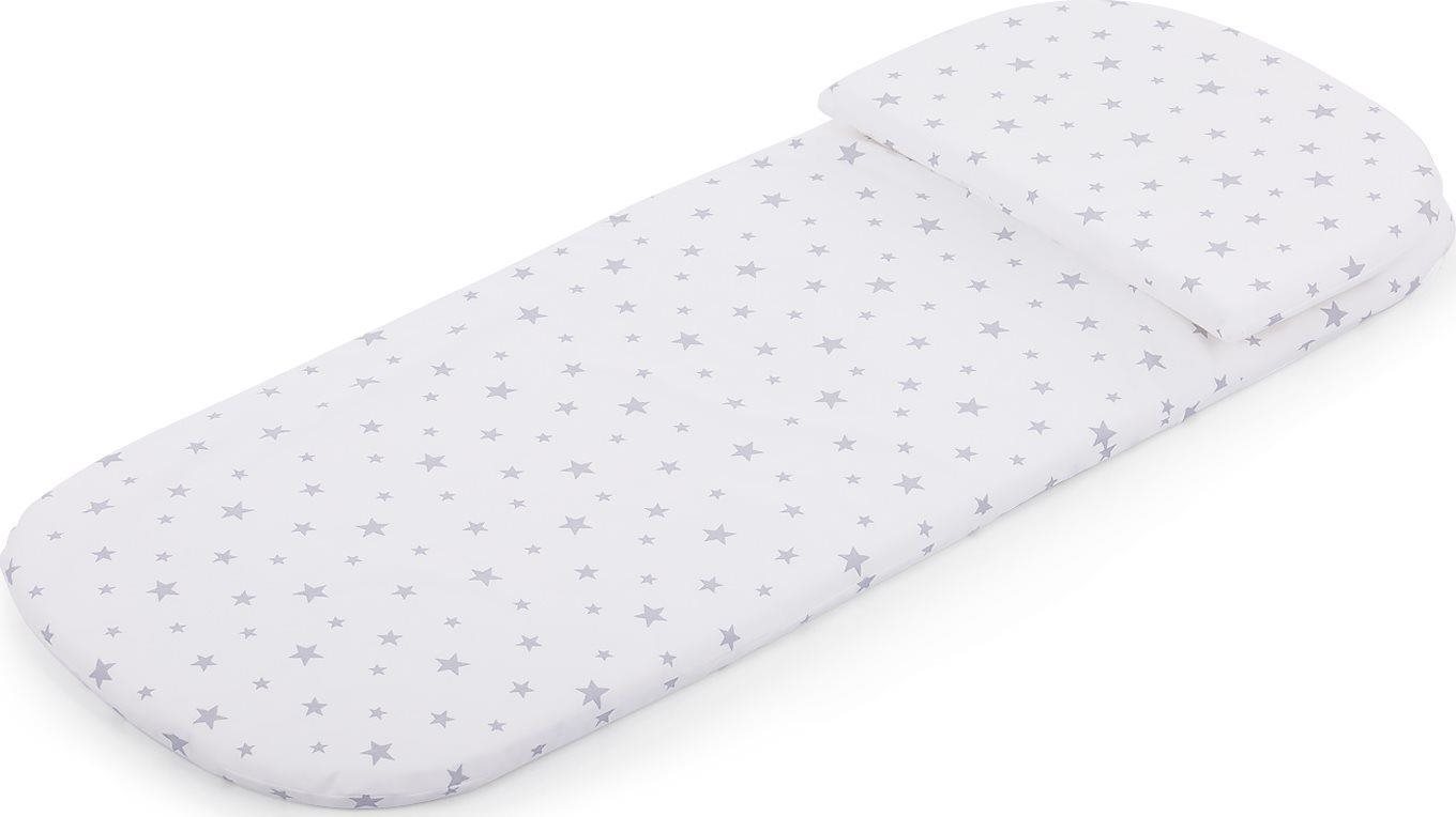 CHIPOLINO Matrace do kočárku Grey stars 78 × 31 cm