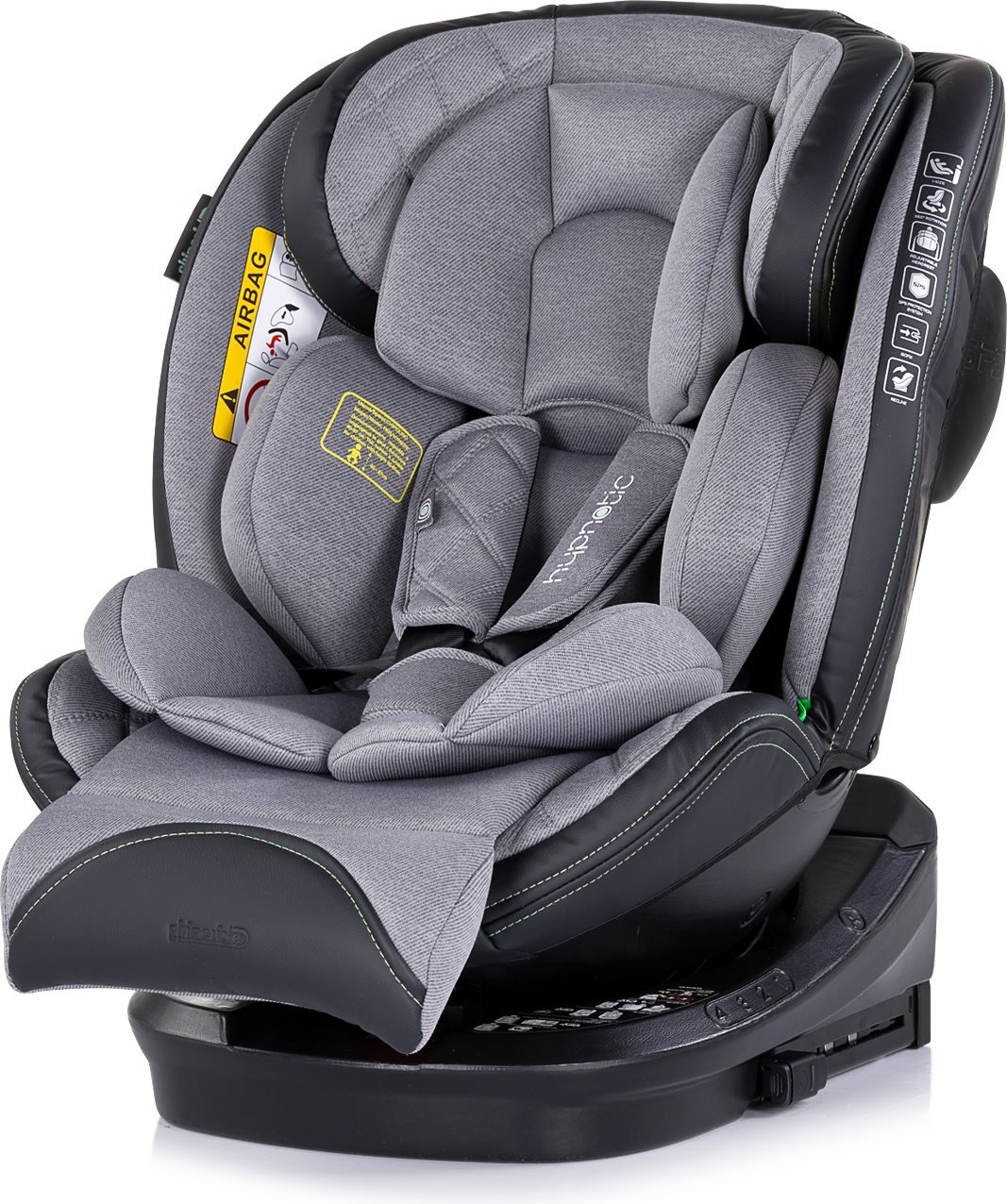 CHIPOLINO Hypnotic i-Size 40 - 150 cm Isofix 360, cloud grey
