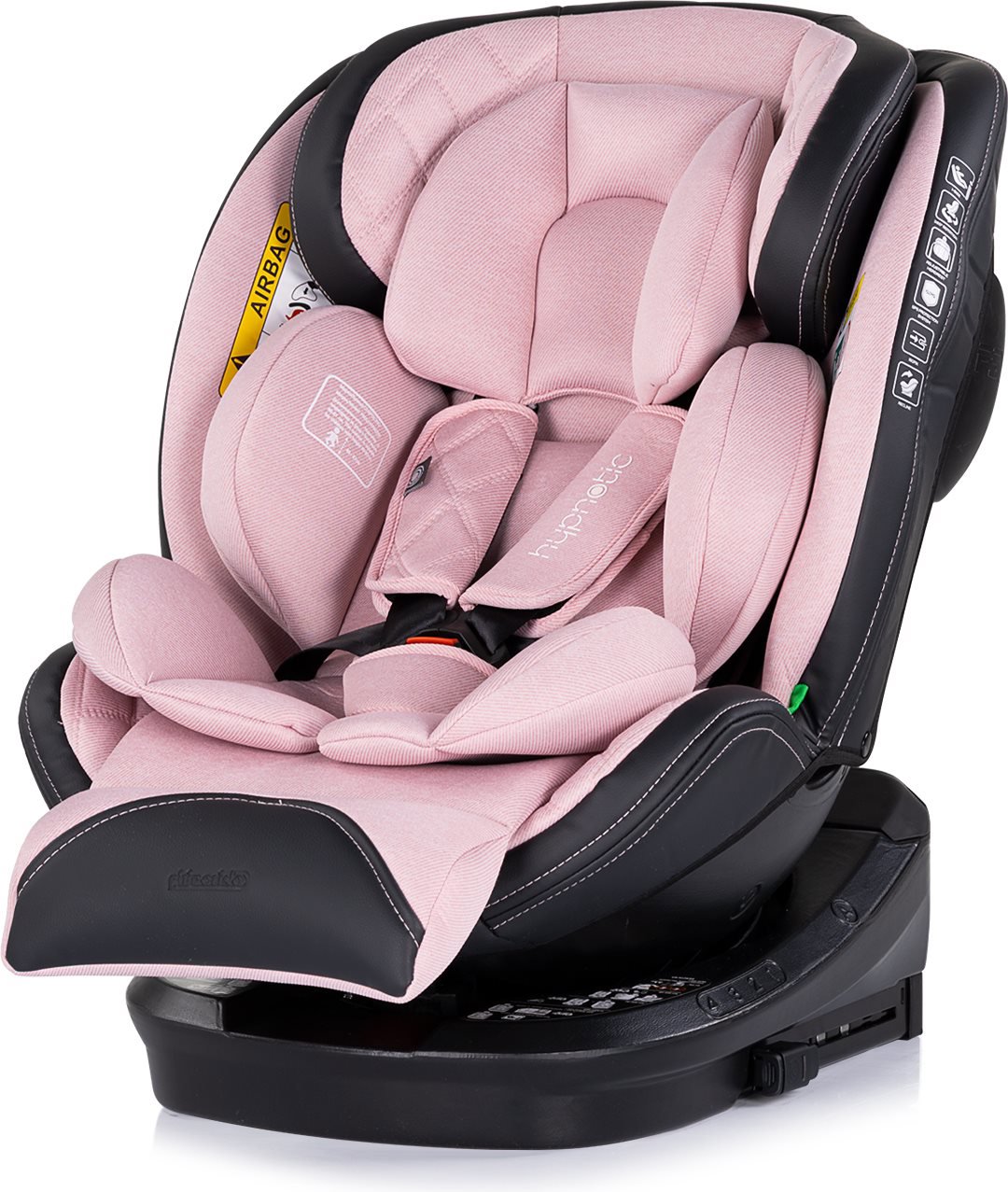 CHIPOLINO Hypnotic i-Size 40 - 150 cm Isofix 360, pink marshmallow