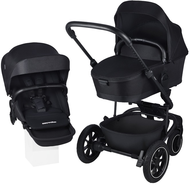 EASYWALKER Kočárek kombinovaný Harvey5 Midnight Black XXL AIR