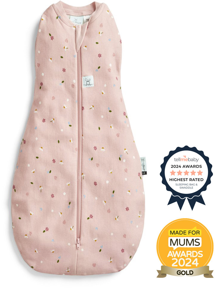 ERGOPOUCH Zavinovačka a pytel na spaní 2v1 Cocoon Daisies 6-12 m, 8-10 kg, 0,2 tog