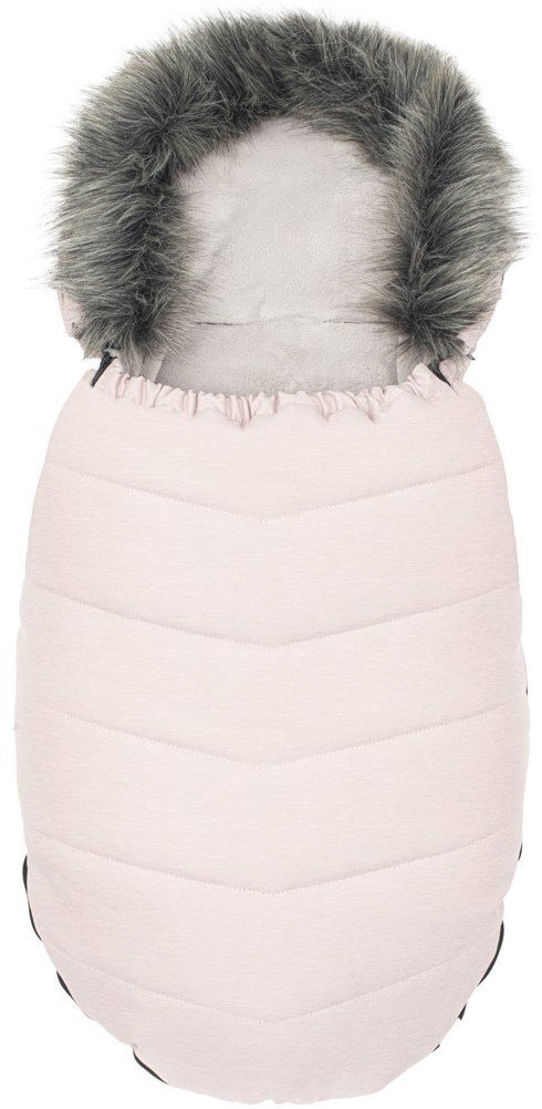 New Baby Dětský fusak s kožíškem, dusty pink