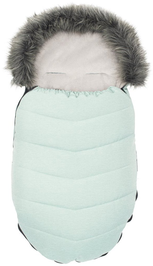 New Baby Dětský fusak s kožíškem, dusty green