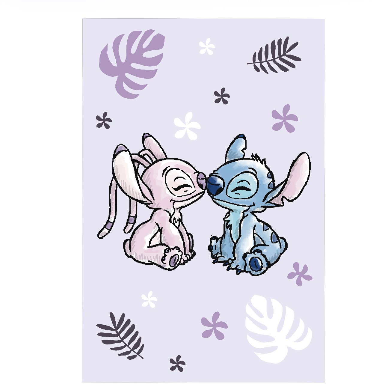 Jerry Fabrics Dětská fleecová deka Lilo a Stitch Purple 100 × 150 cm