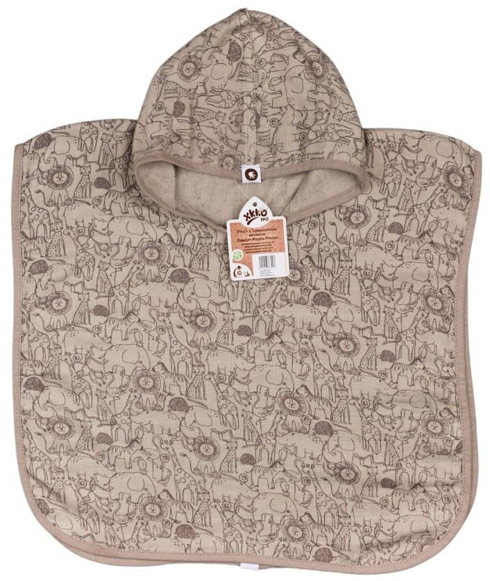 XKKO BMB Bambusové mušelínové pončo Safari Atmosphere Vel. 2 (2-3 roky)