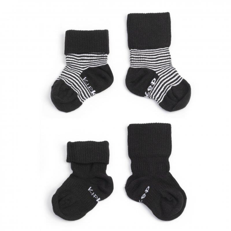 KipKep Dětské Stay-on-Socks 6-12 m 2 páry Black Stripes