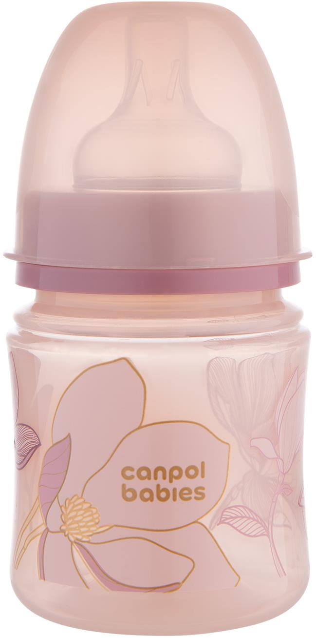 Canpol babies Antikoliková láhev EasyStart Gold 120 ml růžová