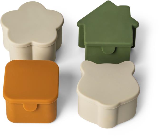 Citron Silikonové organizéry na potraviny Grey/Green/Caramel