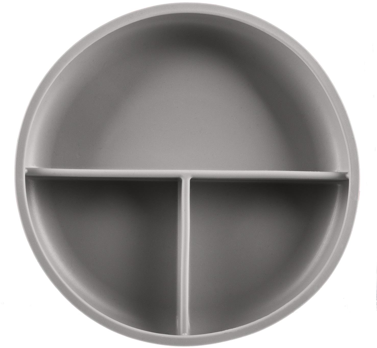 Zopa Dělený talířek s přísavkou Dove Grey