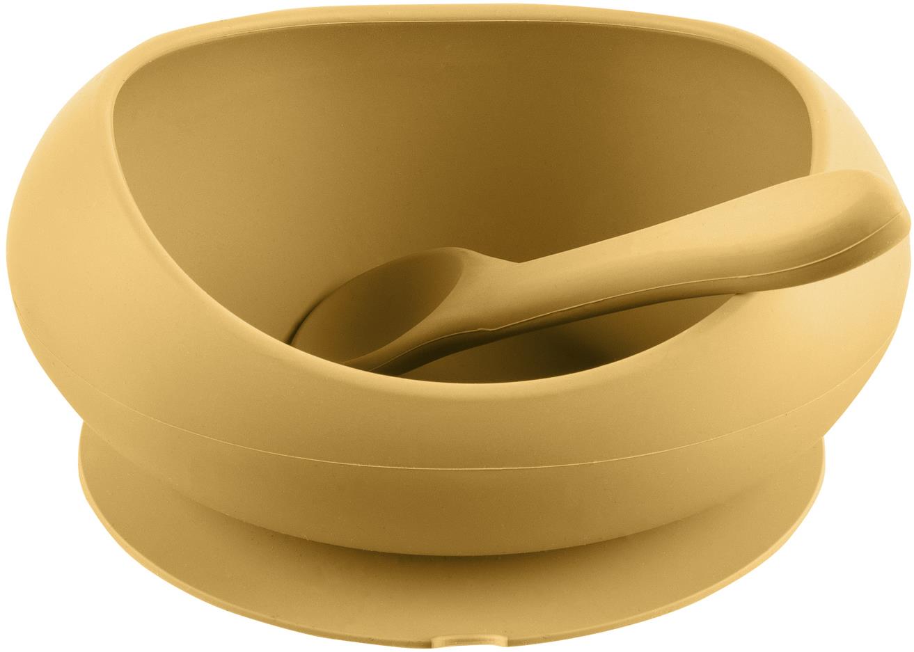 Zopa Miska se zvýšenými okraji a přísavkou Mustard Yellow