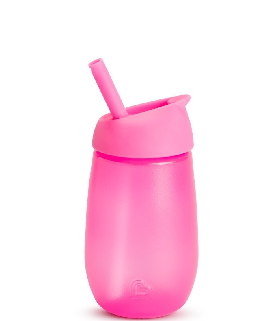Munchkin Hrneček s brčkem Simple Clean 296 ml růžový