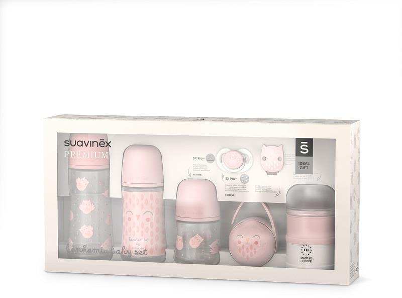 Suavinex Premium novorozenecký set Bonhomia růžový