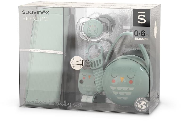 Suavinex Dárkový baby set Bonhomia zelený