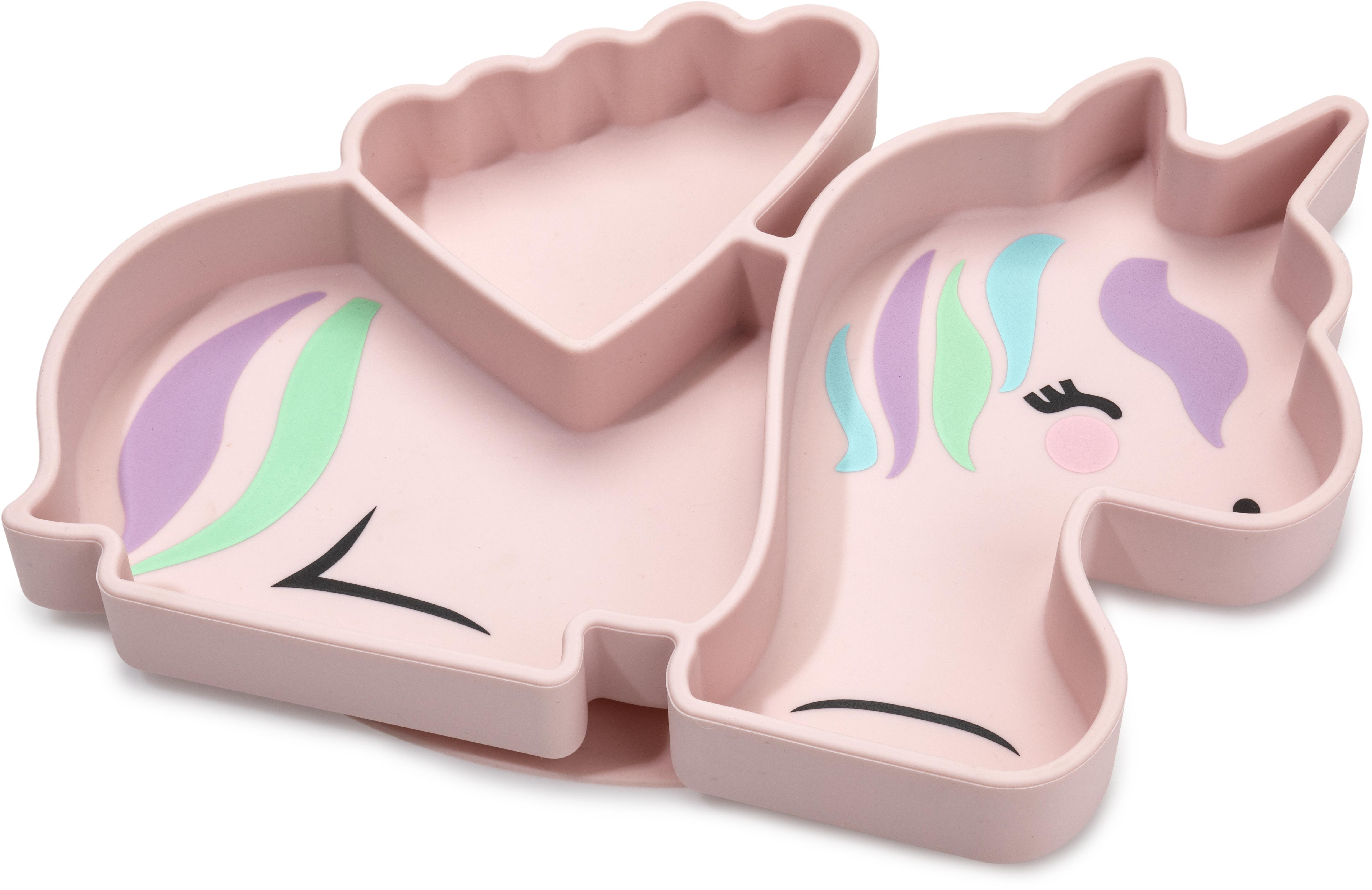 Melii Dělený talířek s přísavkou Jednorožec